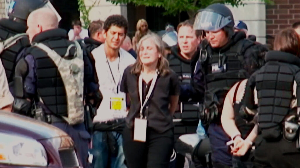 Amy Goodman arrested while covering the Republican National Convention, Sept 1, 2008